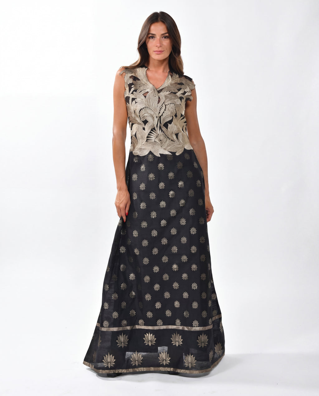 Lauria - Jacquard maxi dress