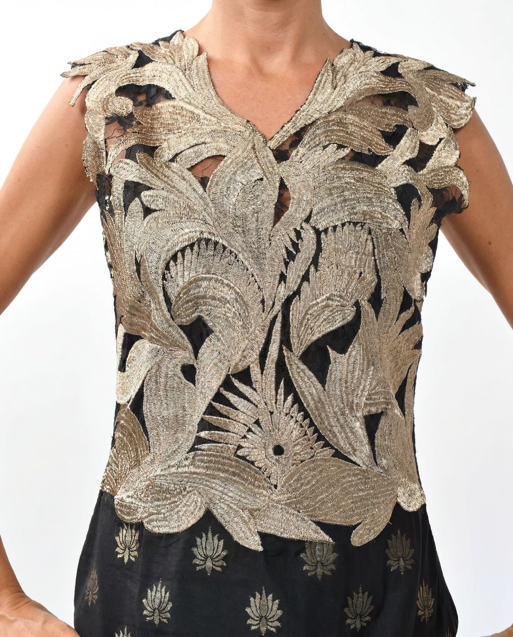 Lauria - Jacquard maxi dress