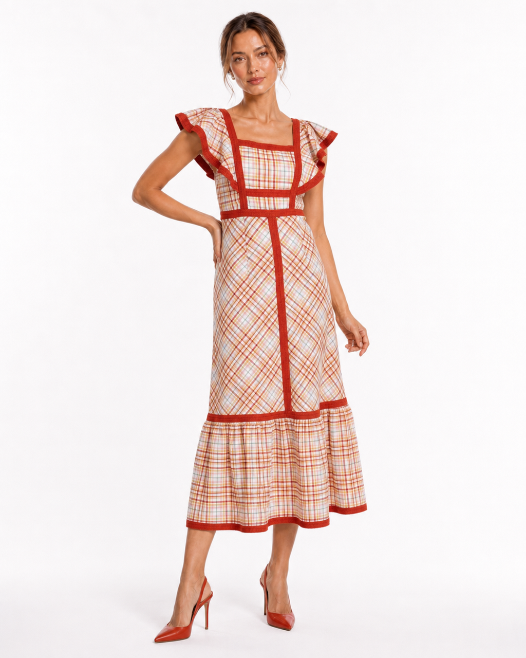 Juilana - a line midi dress