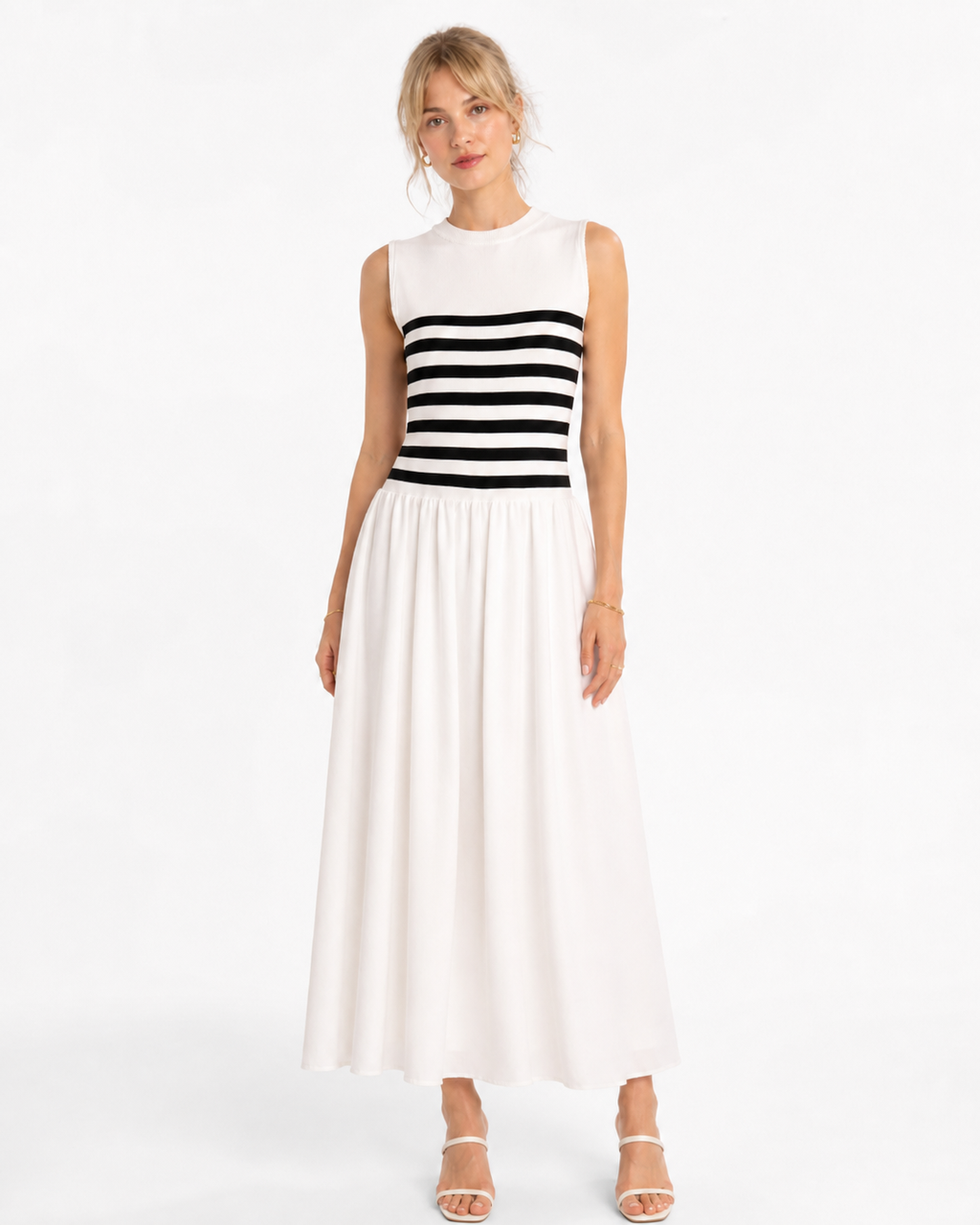 Lia - White and black dress