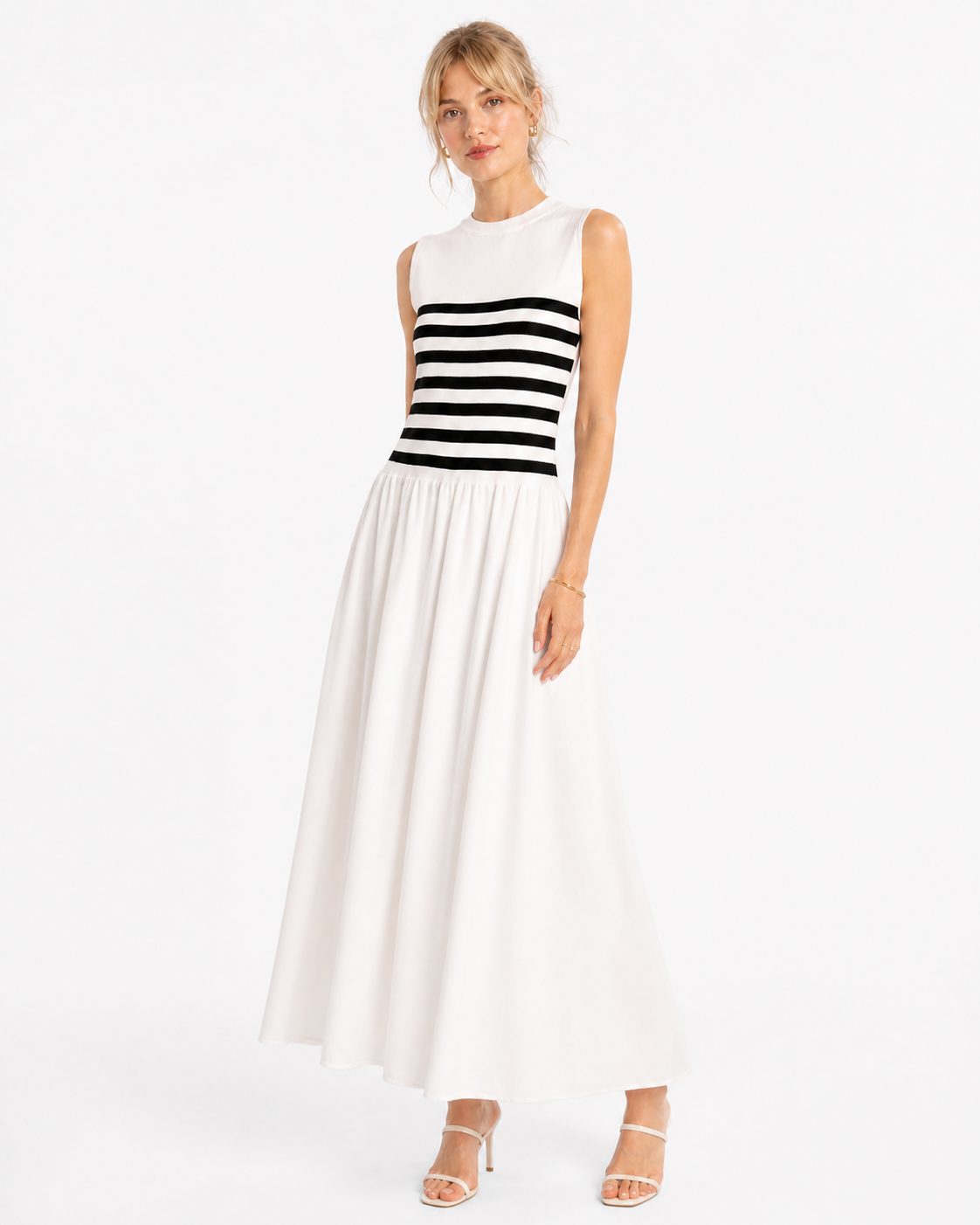 Lia - White and black dress
