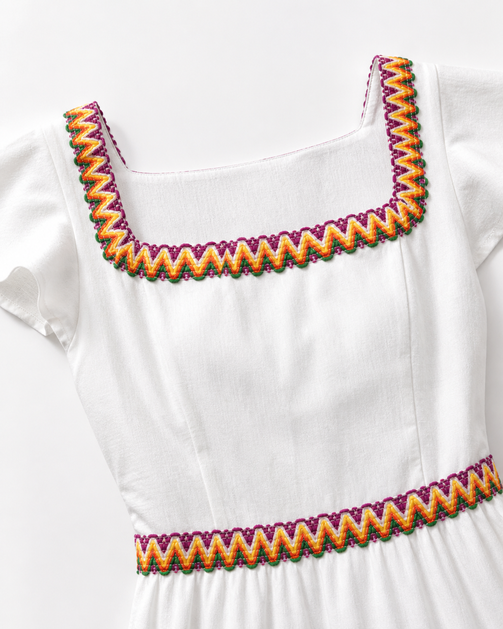 Mariluz - Short sleeve maxi dress white