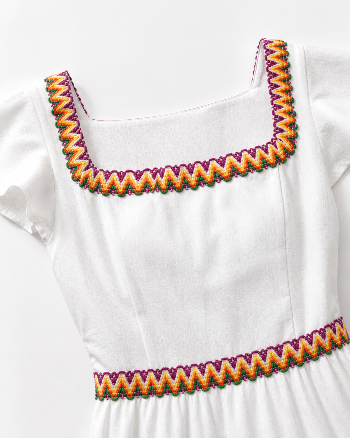 Mariluz - Short sleeve maxi dress white