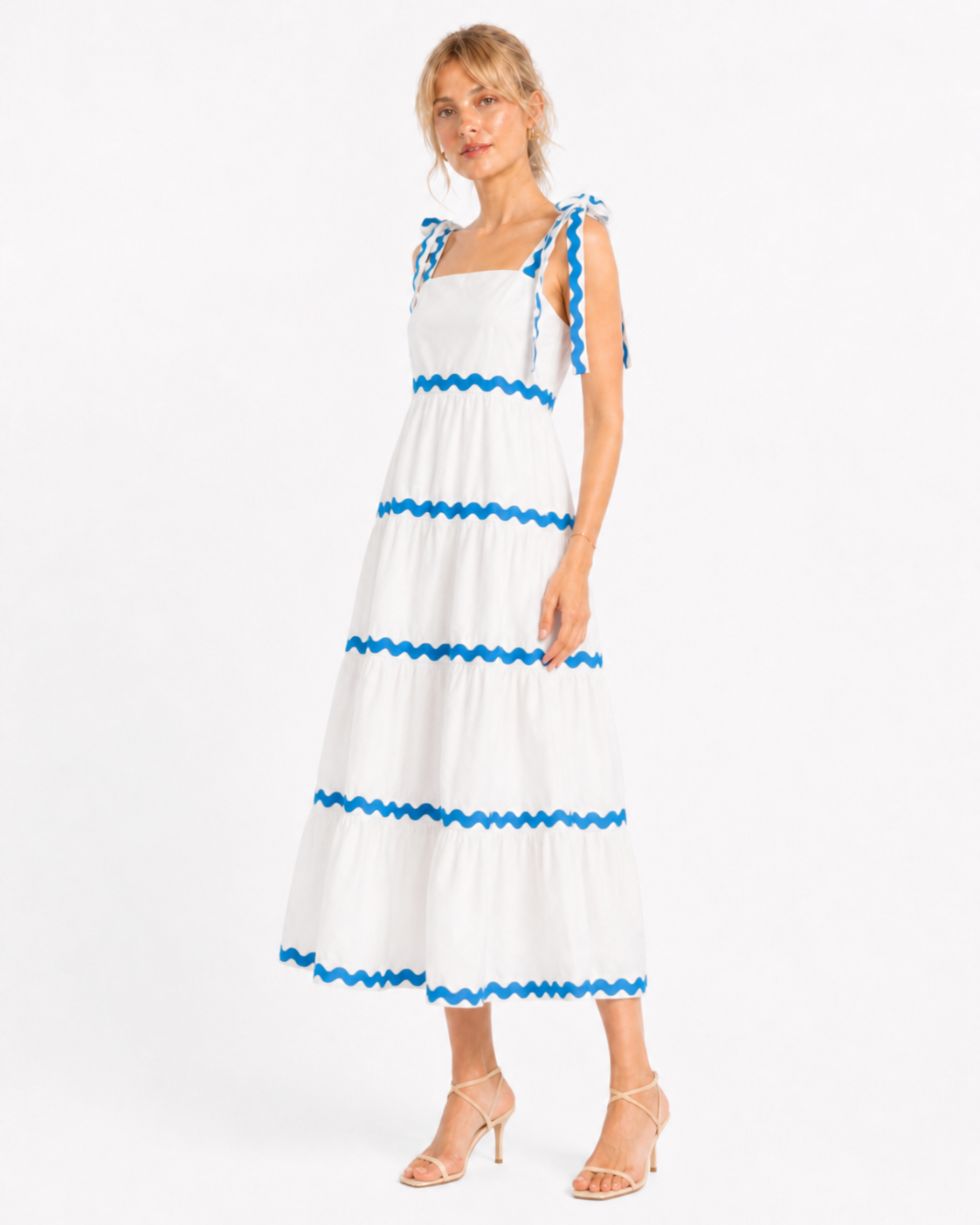 Naxos - short sleeve cotton maxi dress