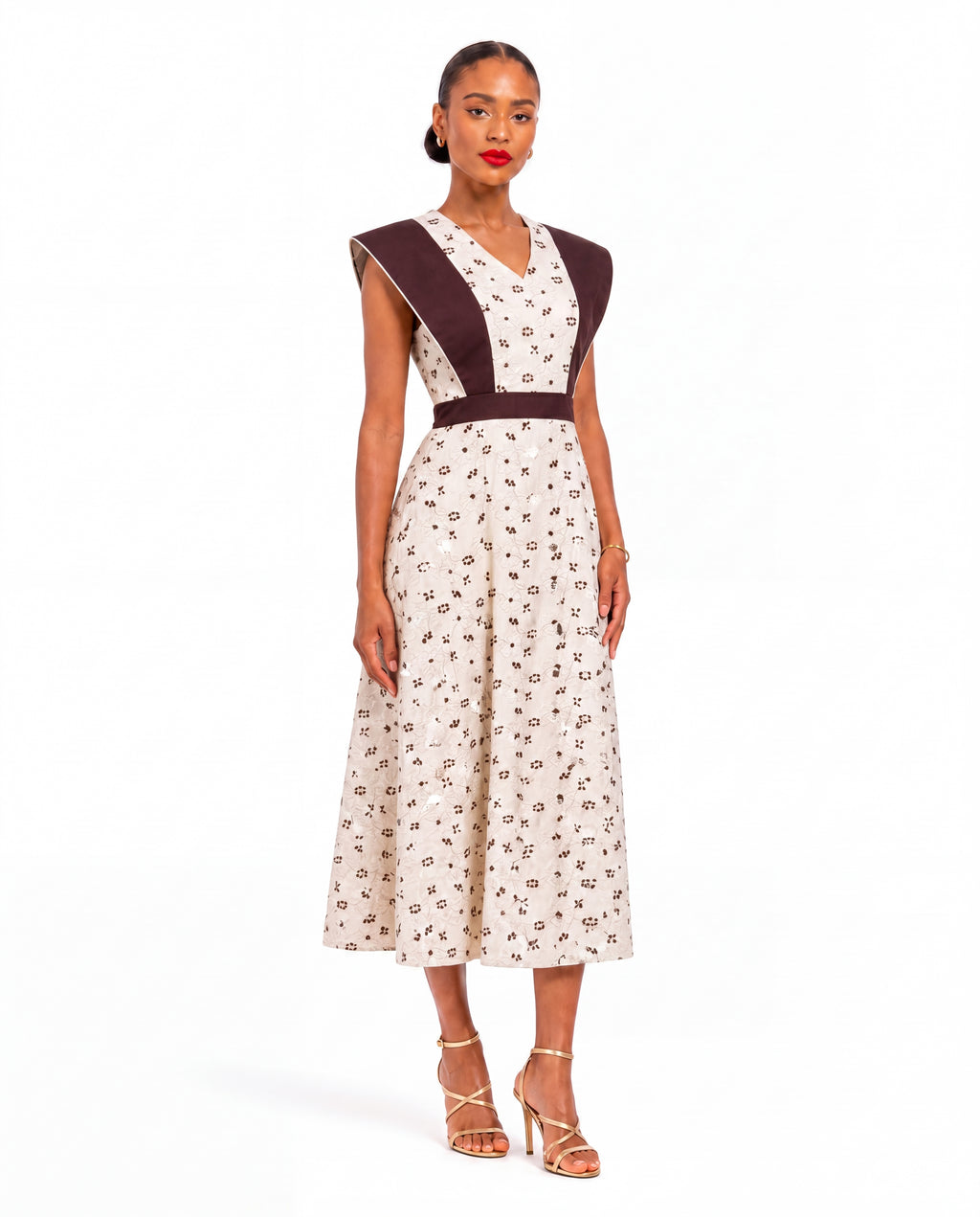Lidia - embroidered midi dress