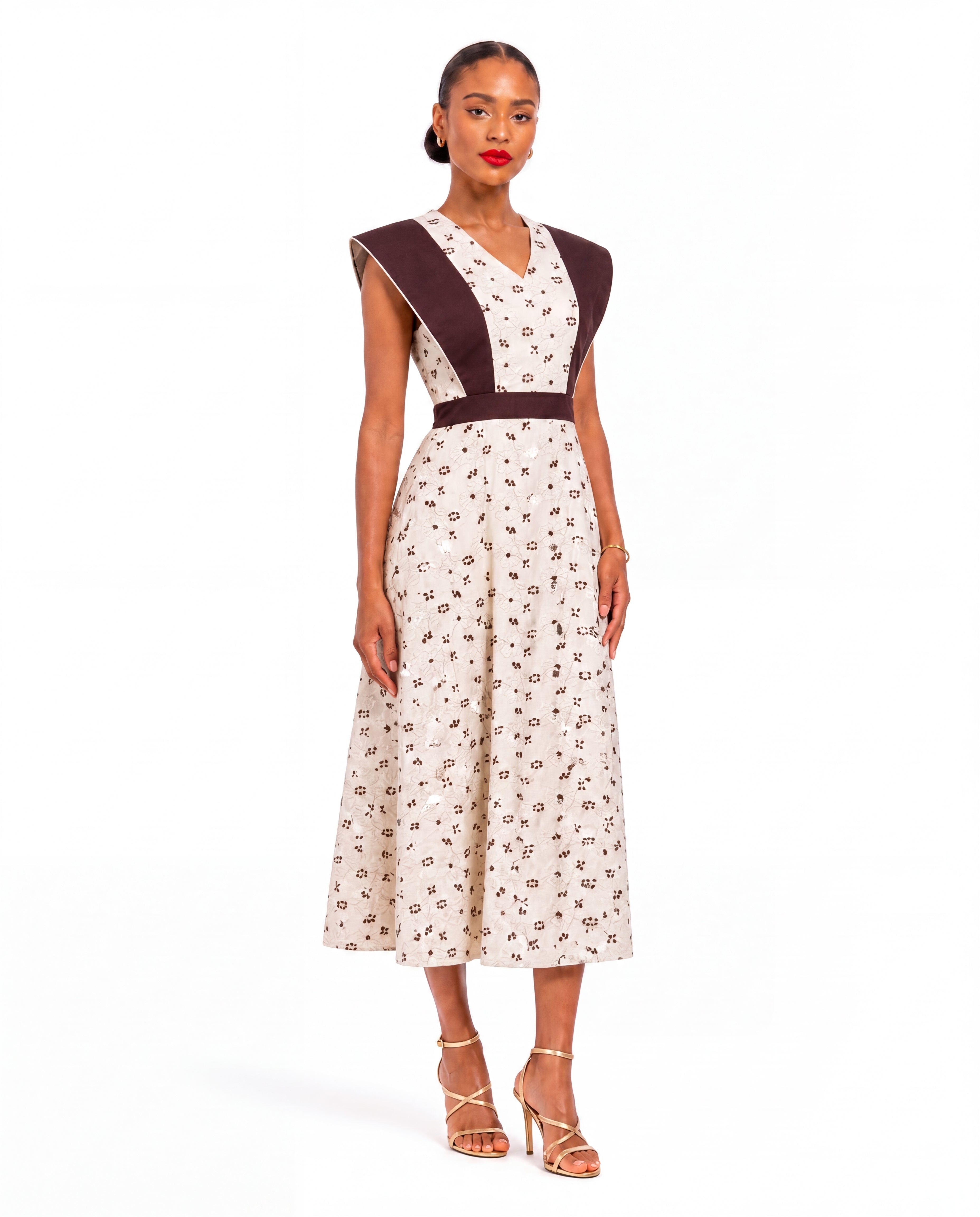 Lidia - embroidered midi dress