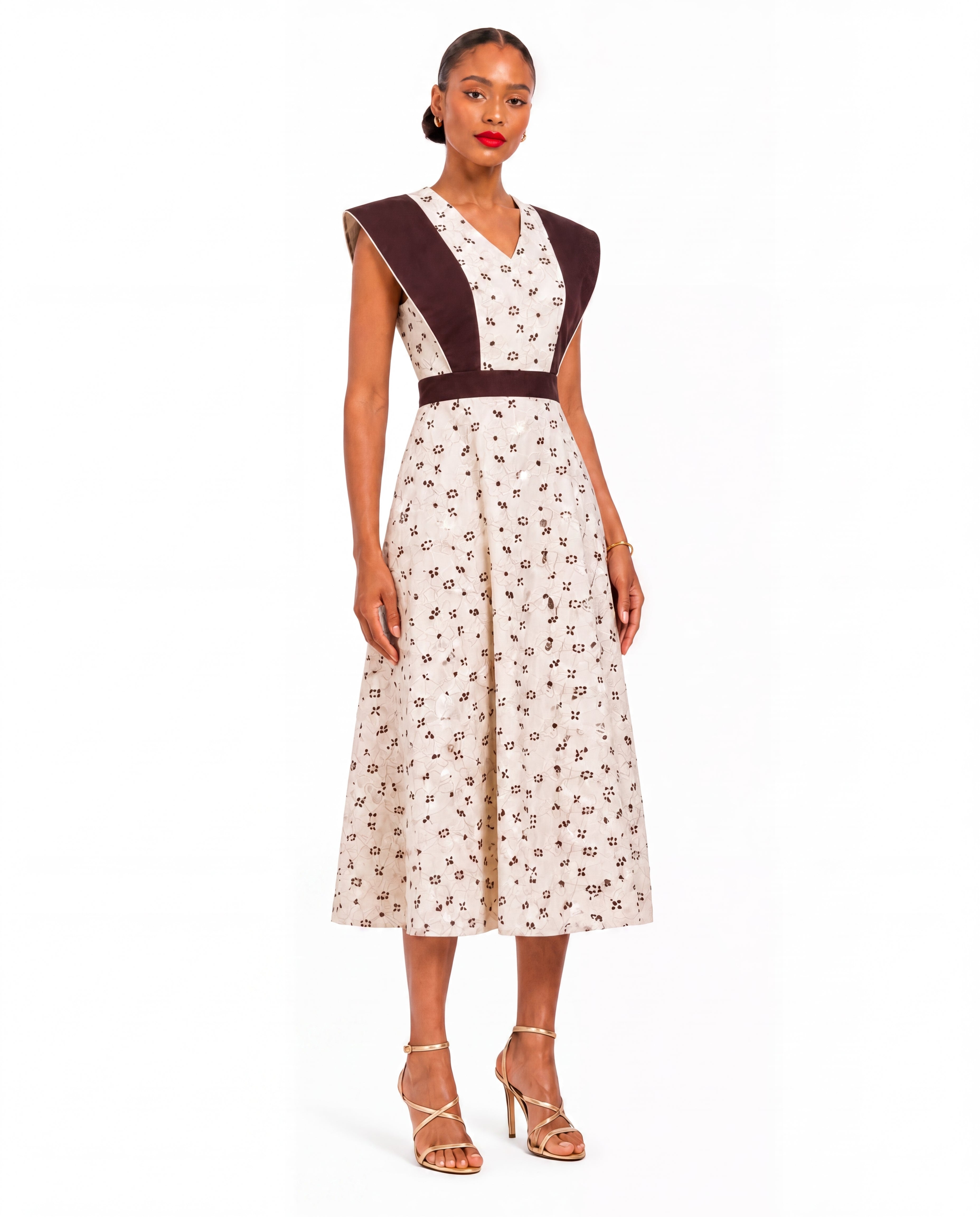 Lidia - embroidered midi dress